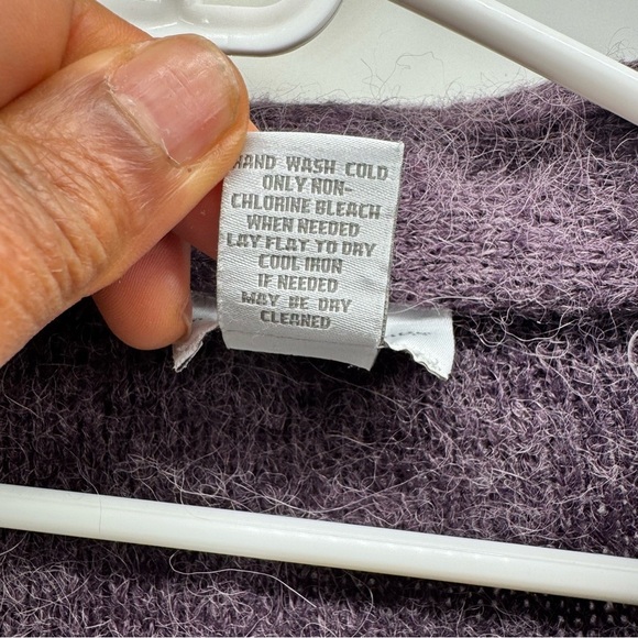 Soft surroundings Purple Ruffled Women's cardigan duster sweater size S - Picture 6 of 7